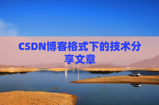 CSDN博客格式下的技术分享文章